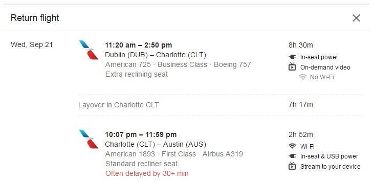 Watch out for the sub-par "extra recliner seats" on transatlantic flights.