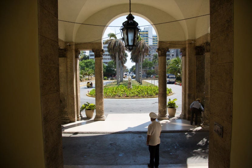 Show your card to the bellhop upon leaving or you will be denied exit.