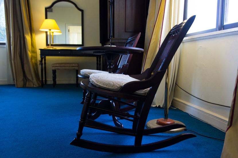 An old rocking chair.