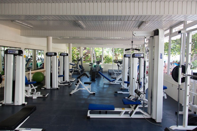 The fitness center was pretty big and seemed to go unused.