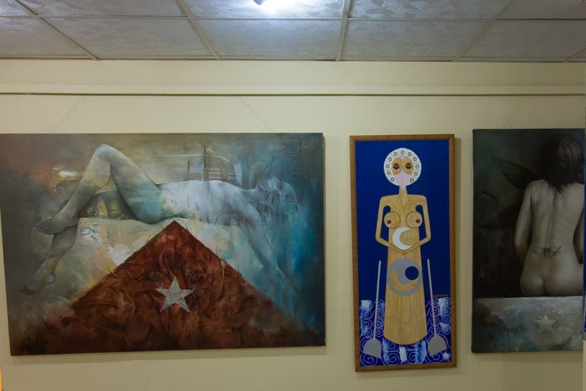 Some artwork in the hotel.