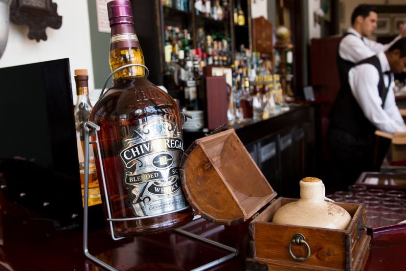 The bar in the Hall of Fame.