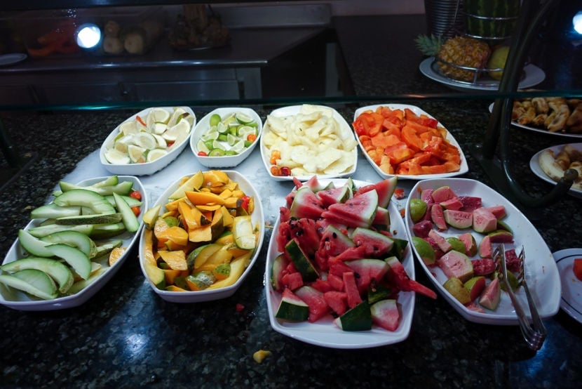 Fresh tropical fruits.