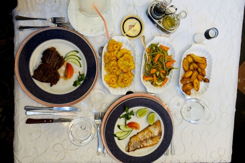 Cuban fare at San Cristobal. Try the sirloin steak (it's what President Obama ordered).