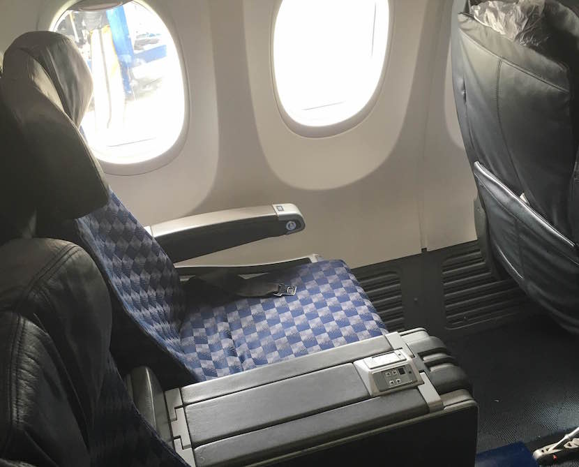 737-800 business recliner seat which I had on four of my eight legs.