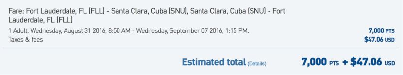 With taxes subtracted, this is a 2.2 cent per mile redemption is an amazing value for JetBlue points.