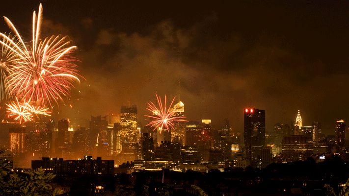 4th of July fireworks in NYC