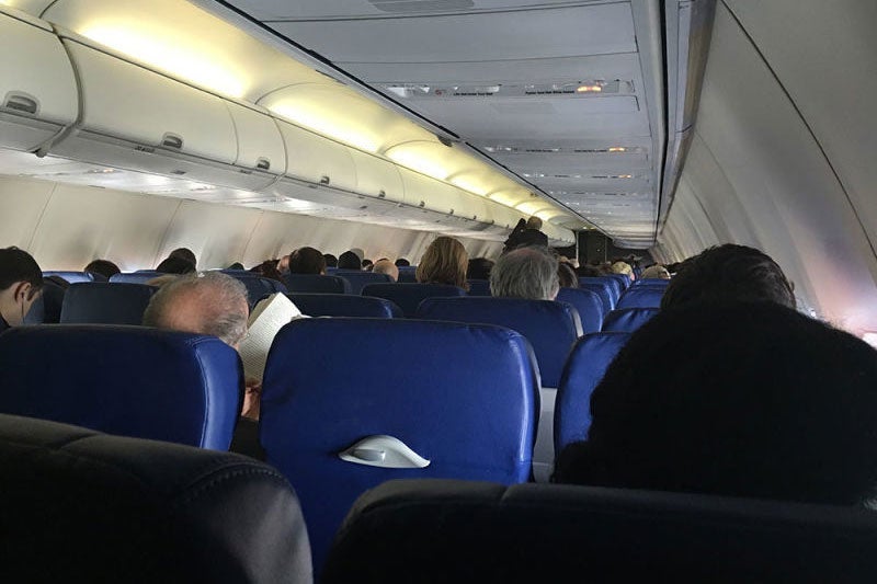The view from my seat in the last row.