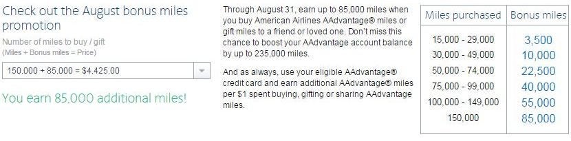 Earn 85,000 bonus miles when you maximize your mileage purchase.