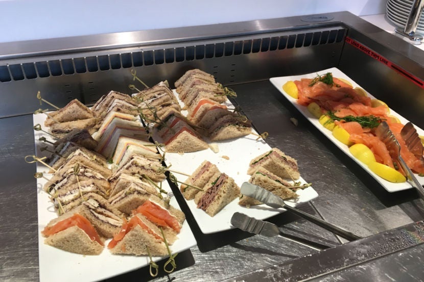 The few food options that morning, limited to sandwiches.
