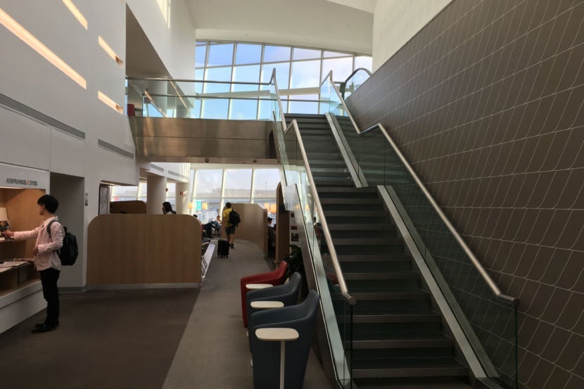 Air France has a two level lounge at JFK.