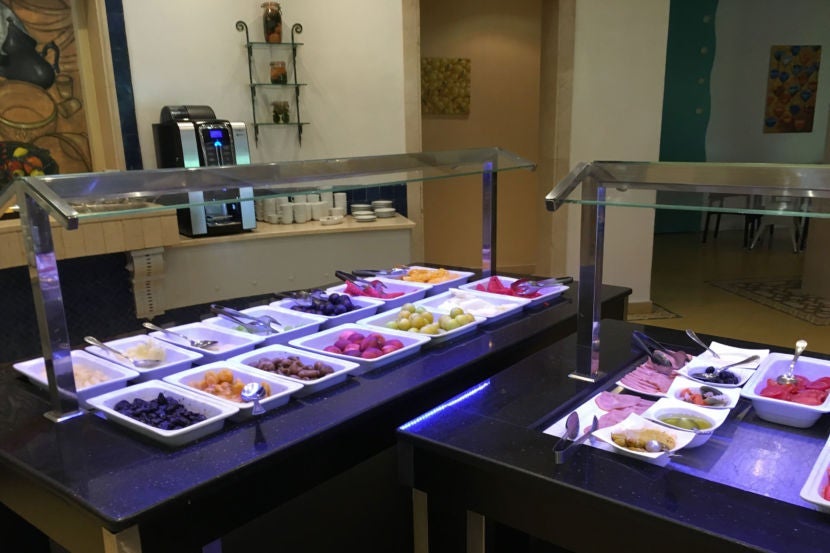 The breakfast spread offered many options each day.
