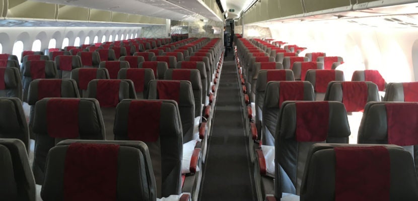 The Economy Cabin of RAM's 787.