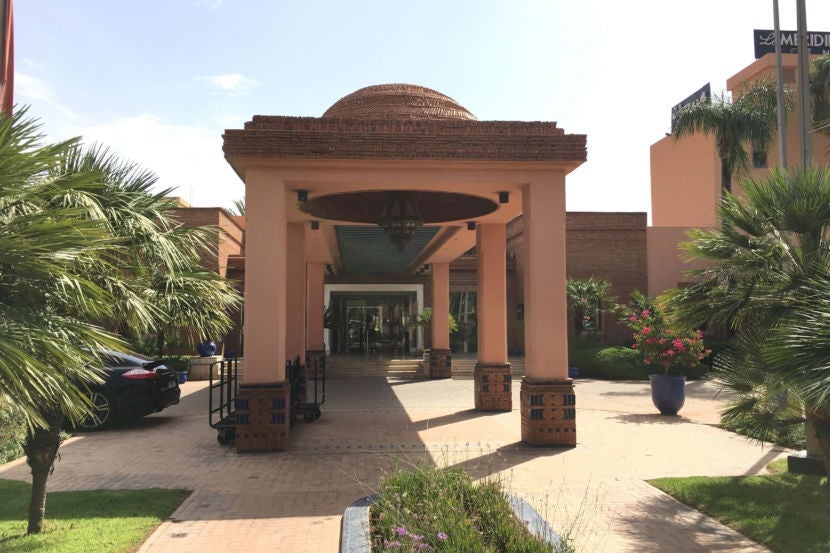 The entrance to the Le Méridien N'Fis.