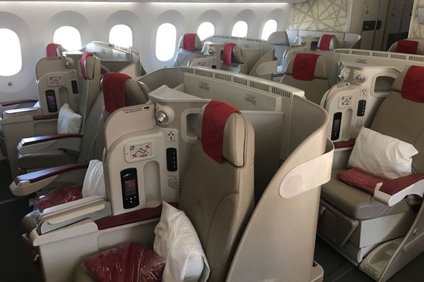 Royal Air Maroc has a 2-2-2 configuration in business class.