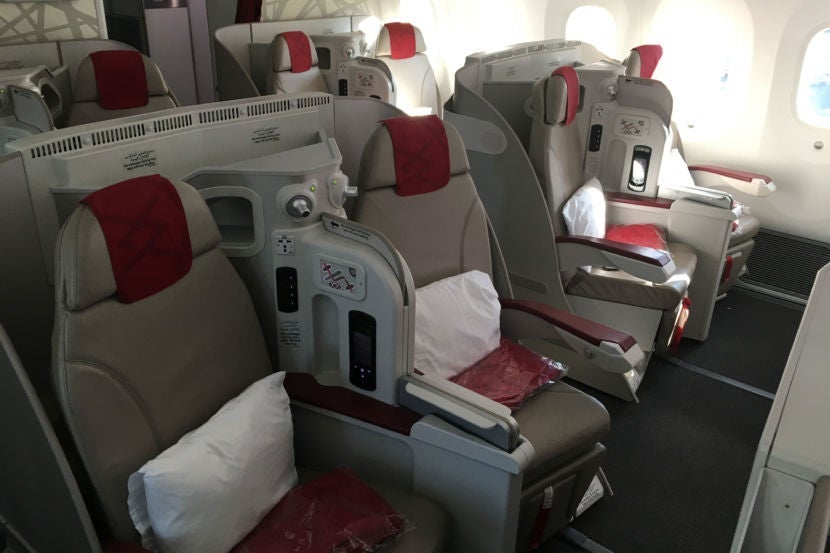 The new 787 Cabin was quite sleek.