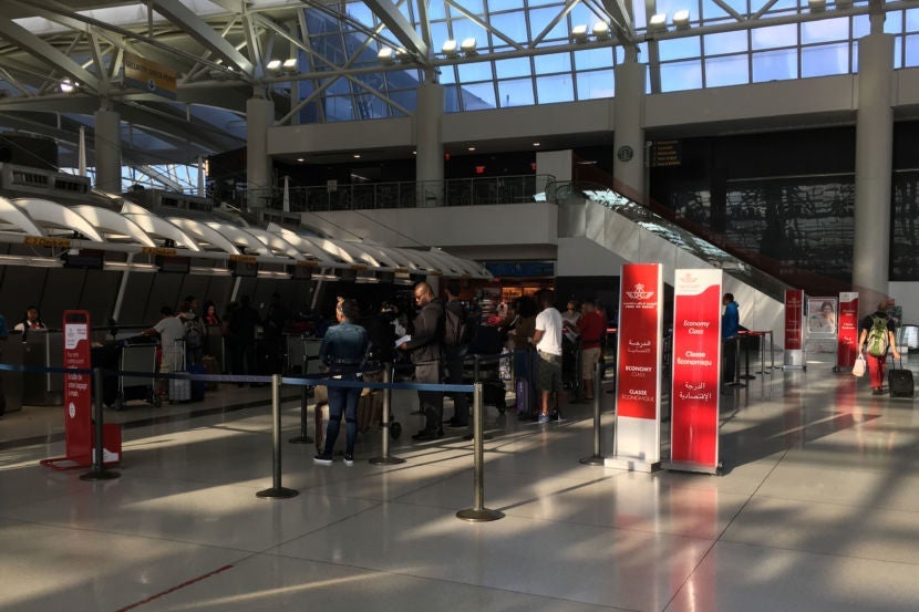 The Check in Counter at JFK Terminal 1.