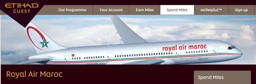 Royal Air Maroc is one of over 20 Etihad partners.