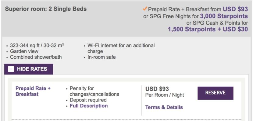 My room cost just $93 a night — and I got the 4th night free thanks to my Citi Prestige card.