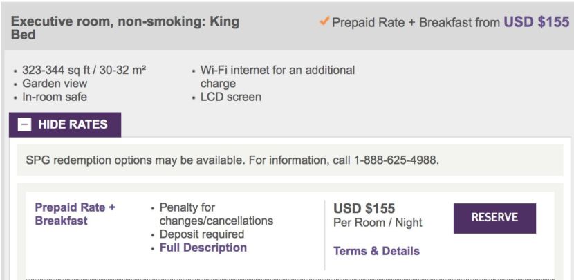 The Executive room I was upgraded to normally goes for $155 a night.