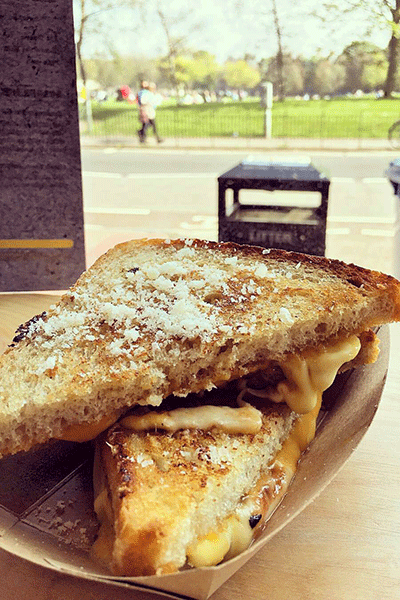 The most amazing grilled cheese you'll ever try. Image courtesy of Meltmongers' Facebook page.