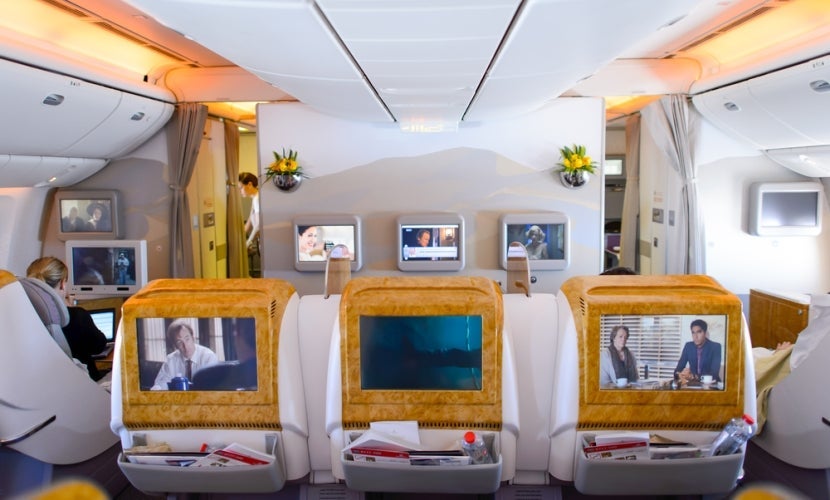 Enjoy Emirates 777 business class on a couple of short intra-Europe flights.