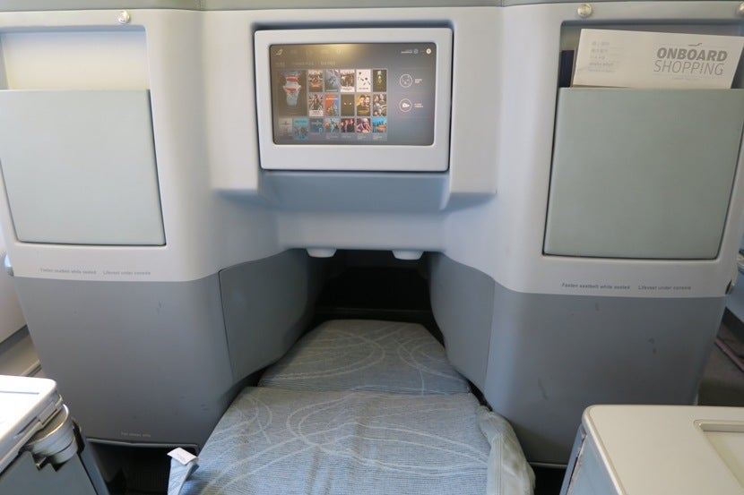 The in-flight entertainment screen size was on the smaller side.