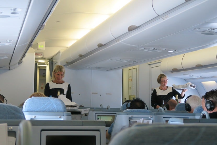 The cabin crew was excellent throughout the flight.