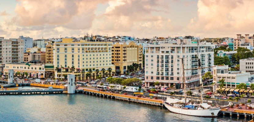 San Juan, Puerto Rico Old City skyline.