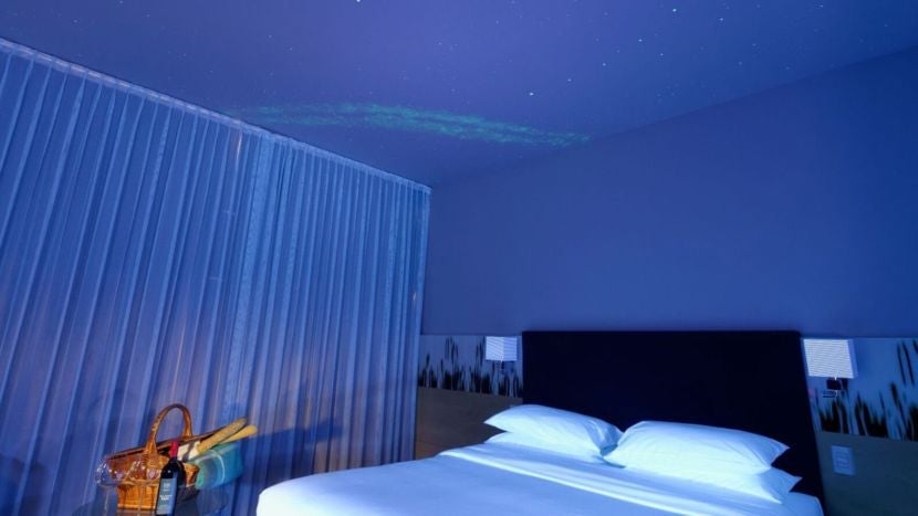 In-room stargazing at the Sheraton Ljubljana. Photo courtesy of hotel.
