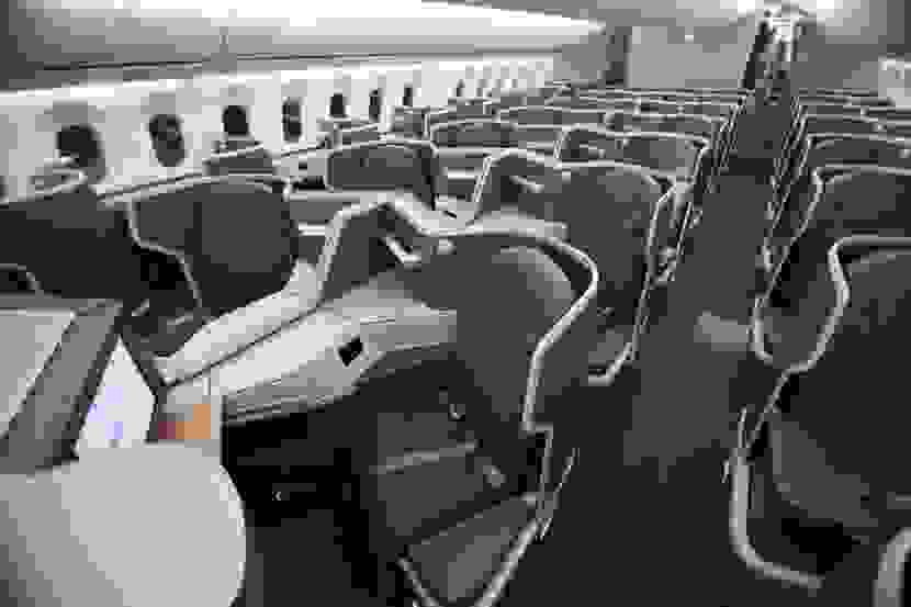 AA business class cabin. Photo courtesy of American Airlines.