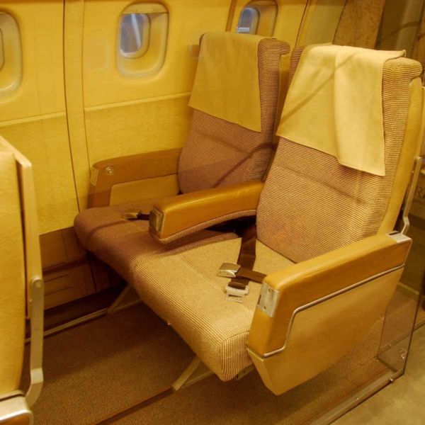 Seats from the Concorde 201, the first model in the series of jets. Image courtesy of Marc LaBarbe.