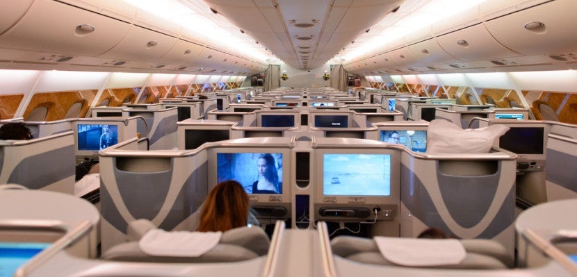 A sneak peek of Emirates Business-Class.