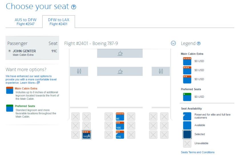 I was able to select from the remaining premium economy seats for free.