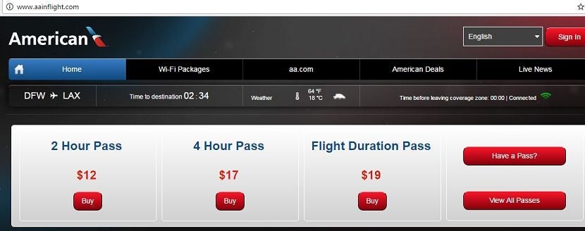 The Wi-Fi options were more suited for an international flight than a domestic hop.