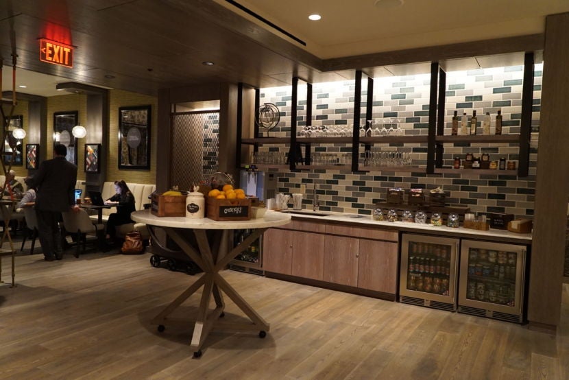 A small section of the M Club Lounge's kitchen.