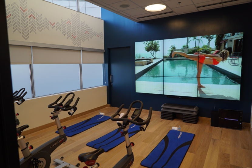 The on-demand fitness studio at the M Beta.