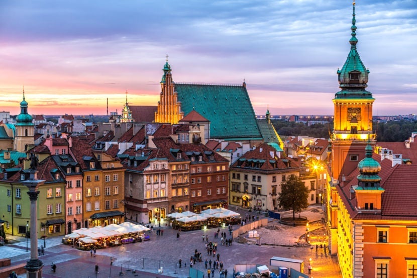 Pay a visit to the Old Town in Warsaw, Poland. (Photo by querbeet / Getty Images)