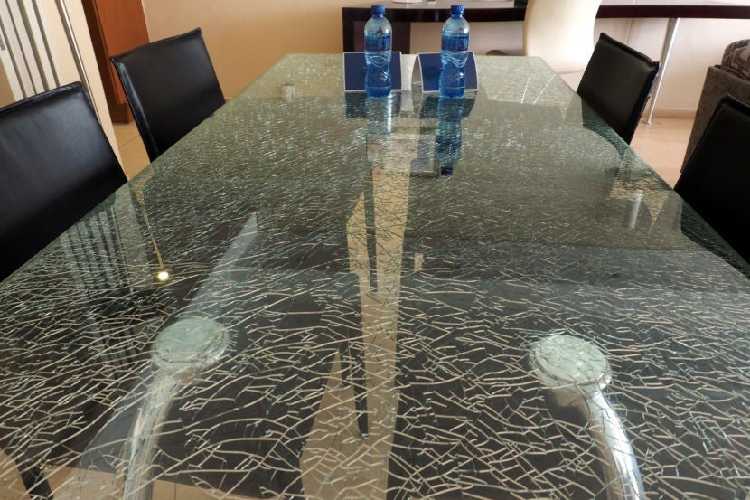 The table was interesting — but I liked it. And there was plenty of room to entertain.