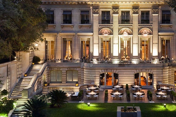 The grand exterior of the Palacio Duhau - Park Hyatt Buenos Aires.
