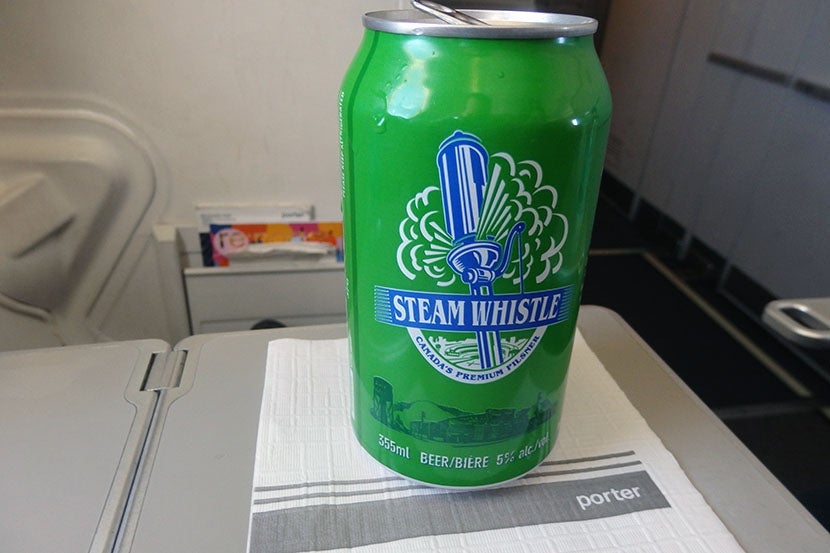 Porter serves local beer and wine on their flights.