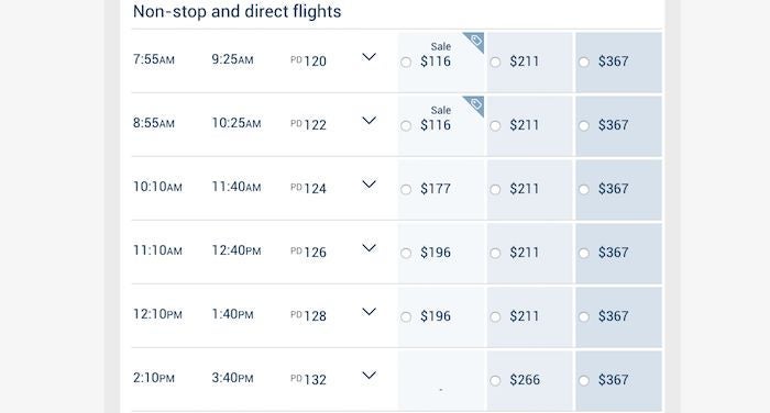 Porter has three types of fares, we went with the cheapest (and least flexible).
