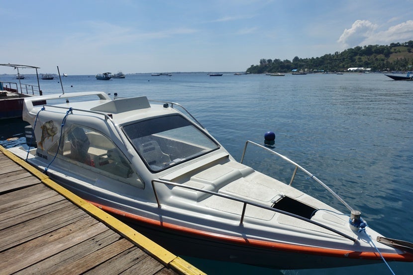 A charted speedboat from Lombok to the Gili Islands. This cost me about $35 one way for a 15-minute ride.