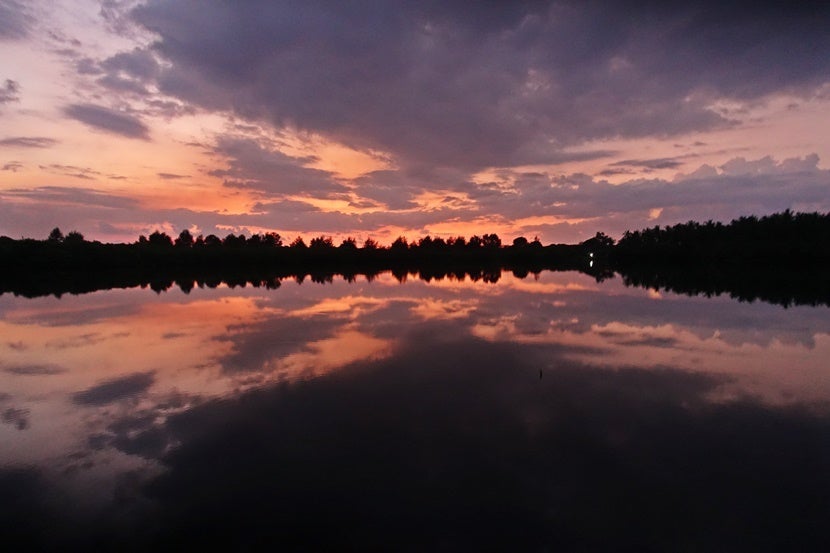A sunset on the inland lake found on Gili Meno.