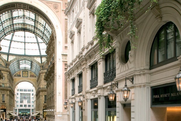 The Park Hyatt Milan sits in the heart of the city.