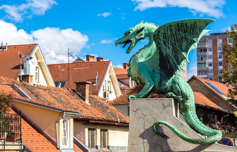 To Slovenians, dragons are a symbol of strength and can be found both on the coat of arms... and in their caves? Image courtesy of Shutterstock. 