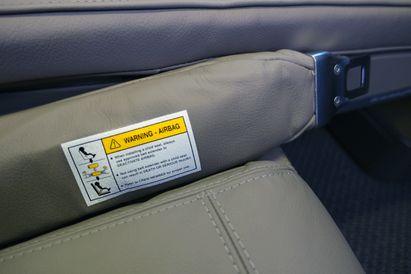The seat belt contained an airbag, making it feel heavier than usual.