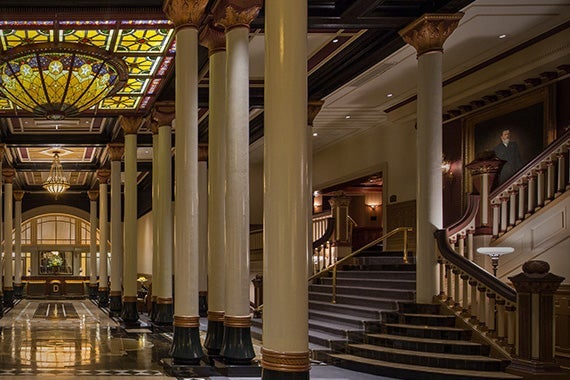 The Driskill's impressive lobby.