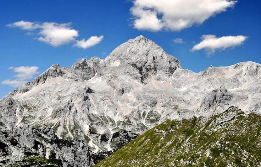 It's every Slovenian citizen's mission to ascent Mount Triglav's three peaks. Image courtesy of Shutterstock. 