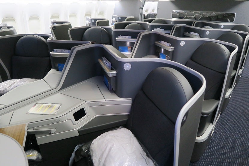 Business class middle seats on the 777-200 new retrofit.